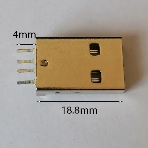 نر USB نصبی SMD پین بلند